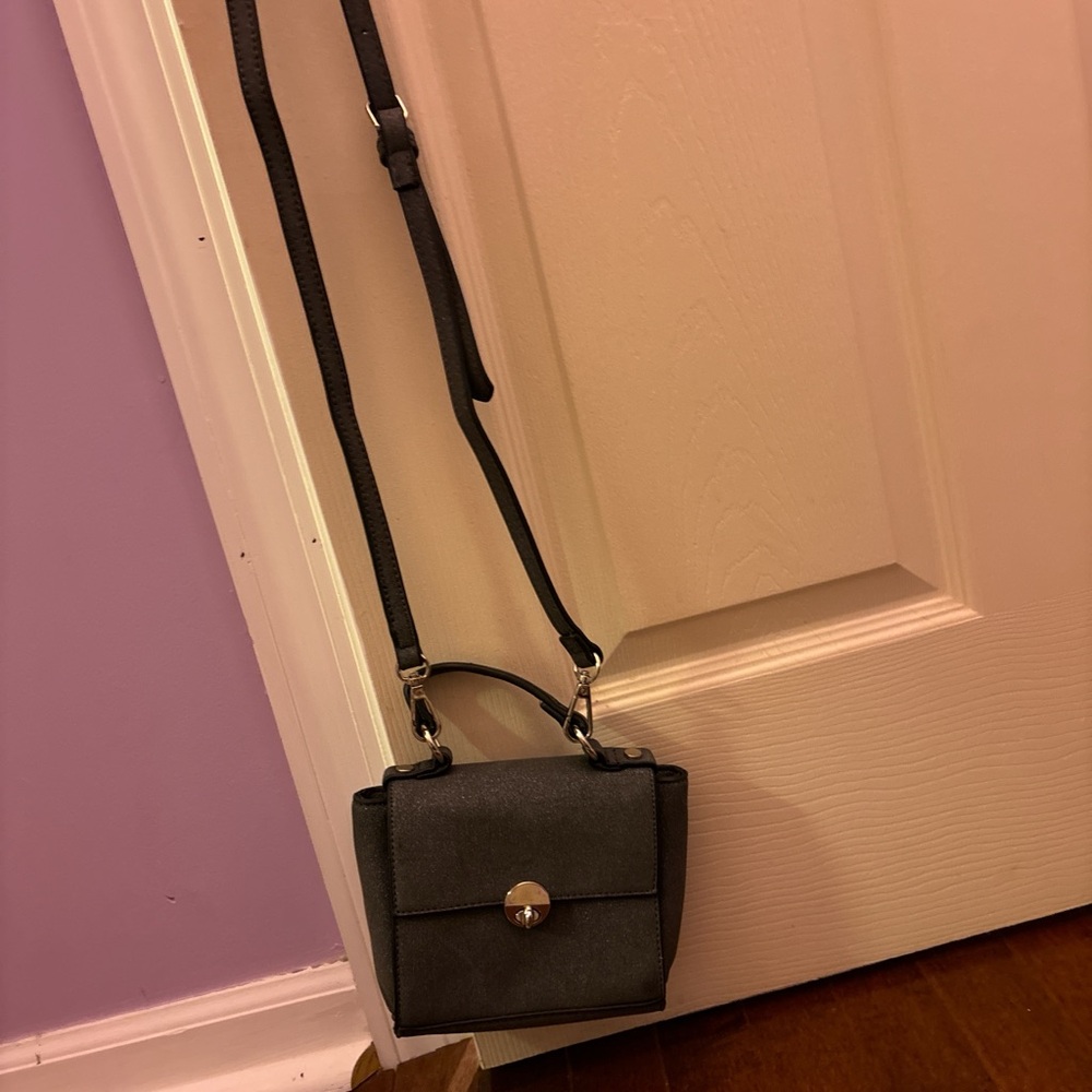 Grey mini tote purse